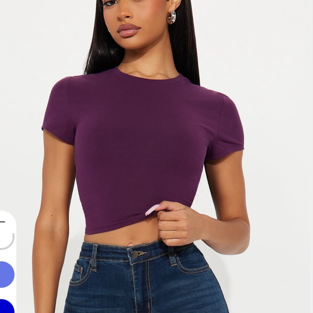 New fashion nova crop tops 
They run small tag is L but it fis more like M